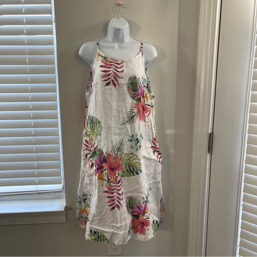 Lungo L'Arno Linen Floral Tropical Sundress